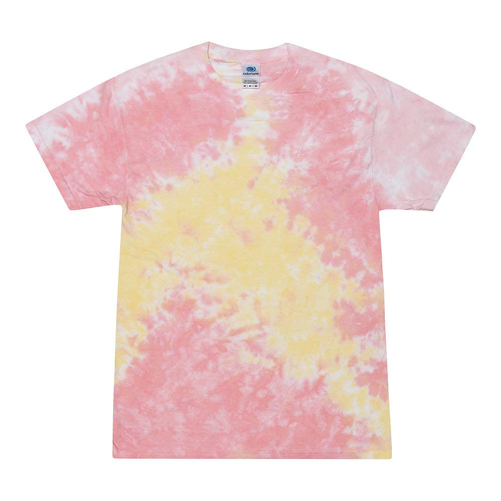 Vibrant Colortone Tie Dye T-Shirts for Kids Age 6-8 (Small) - Soft Cotton Funnel Cake Design - Perfect for Playdates, Birthday Parties & Summer Camp