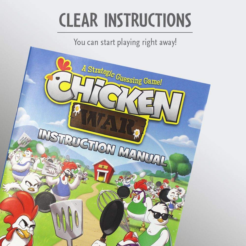 ThinkFun Chicken War Strategy Board Game - Fun Family Game Night with Hilarious Artwork for Adults & Kids | Perfect for Parties, Game Nights & Family Gatherings