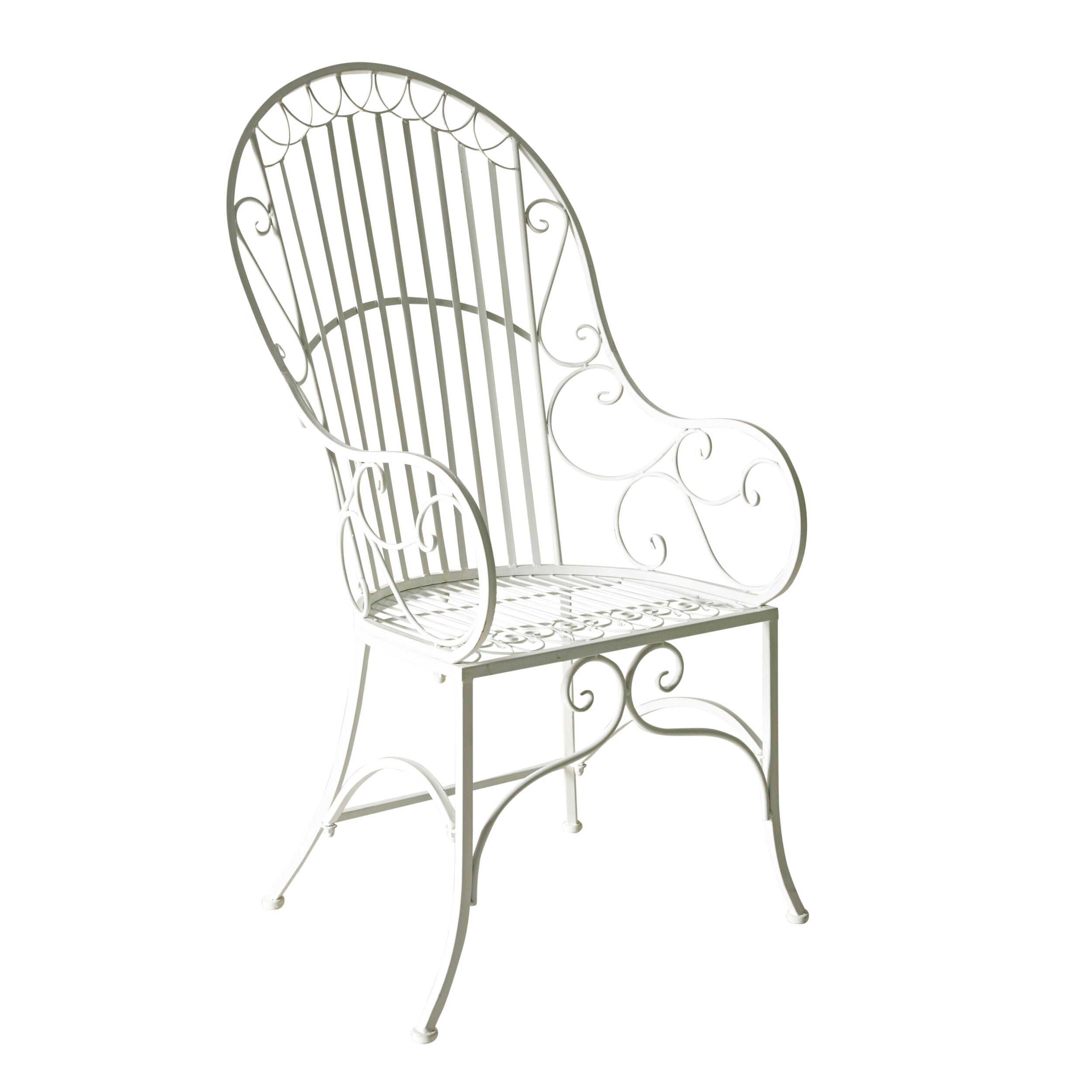 Arles Garden Chair - White Outdoor Patio Furniture for Relaxing in Backyard, Poolside or Garden