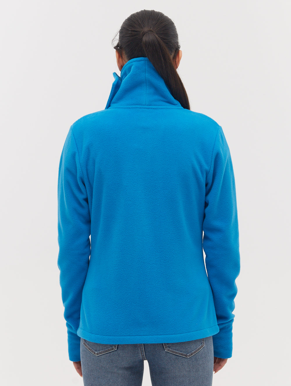 Women's Funnel Neck Microfleece Zip-Up Jacket - Soft Warm Winter Pullover for Outdoor Activities & Casual Wear