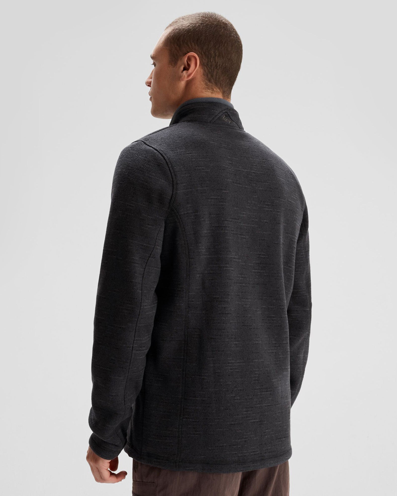 Men's Aikman Fleece Jacket - Soft Warm Winter Coat for Outdoor Activities | Black Marle Color | Perfect for Hiking, Camping & Casual Wear