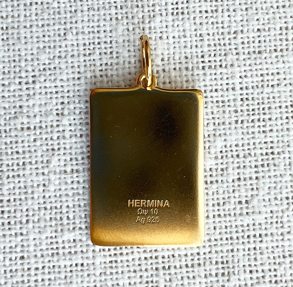 Gold Star Square Tarot Charm Pendant - Perfect for Spiritual Healing, Meditation & Witchcraft Jewelry Collection