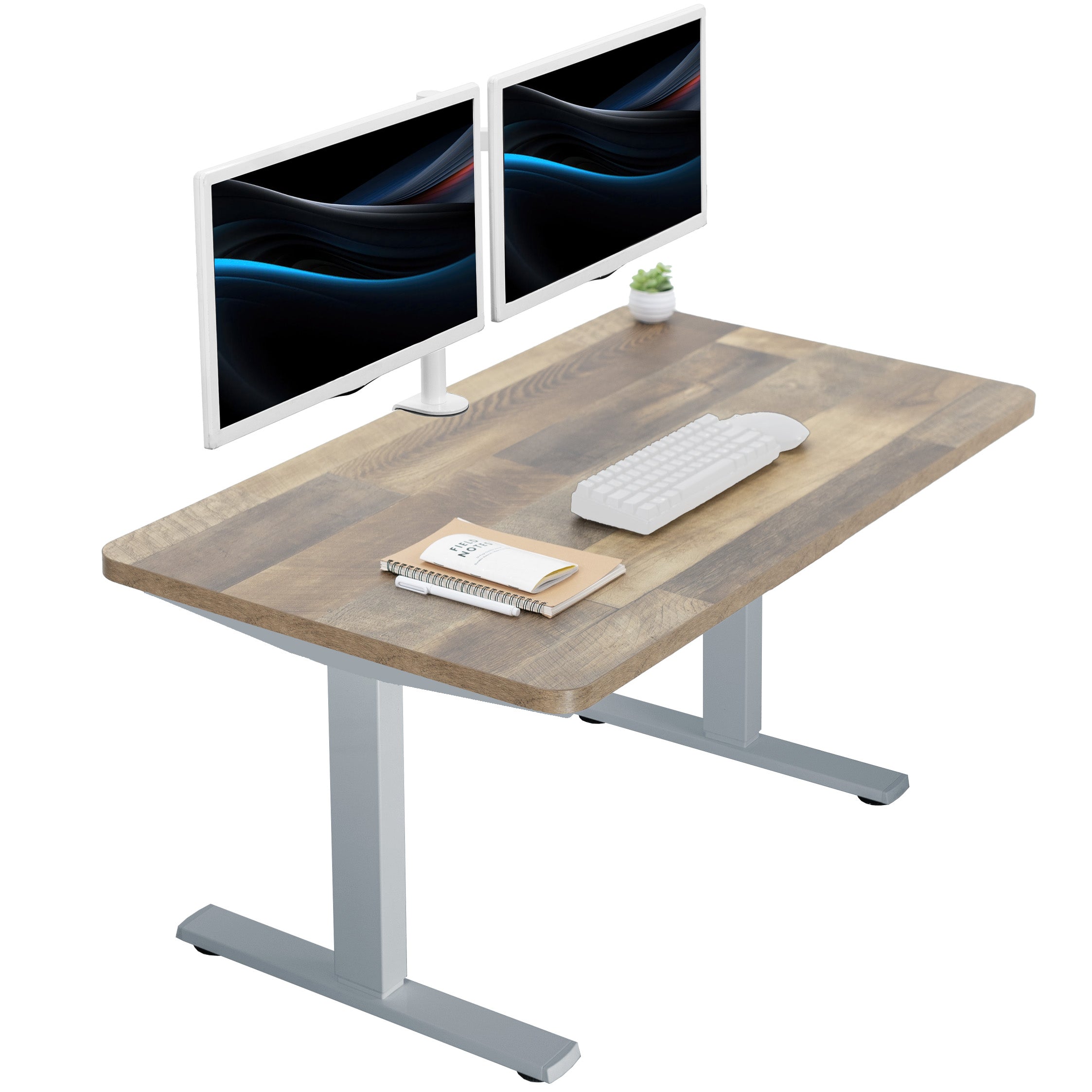 1B Solid Top Series Single Motor Electric Standing Desk with Push Button Memory Controller - Perfect for Home Office, Gaming & Workspace Ergonomics