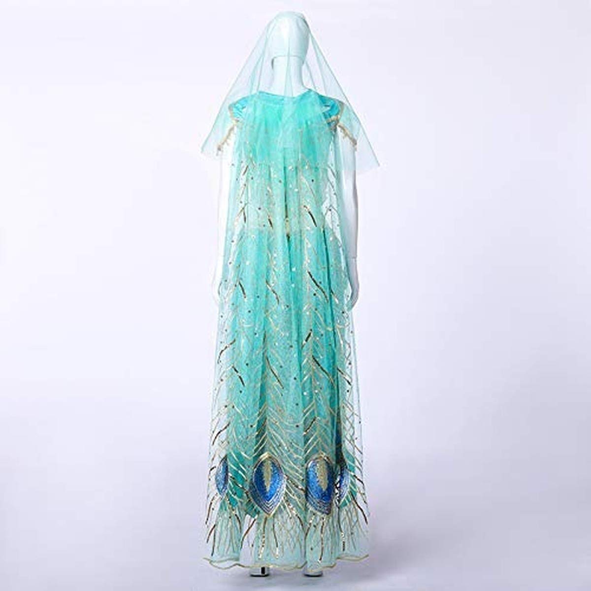 Arab Princess Jasmine Cosplay Costume Peacock Dress & Skirt Set for Adults - Halloween, Cosplay, Theme Parties & Renaissance Fairs