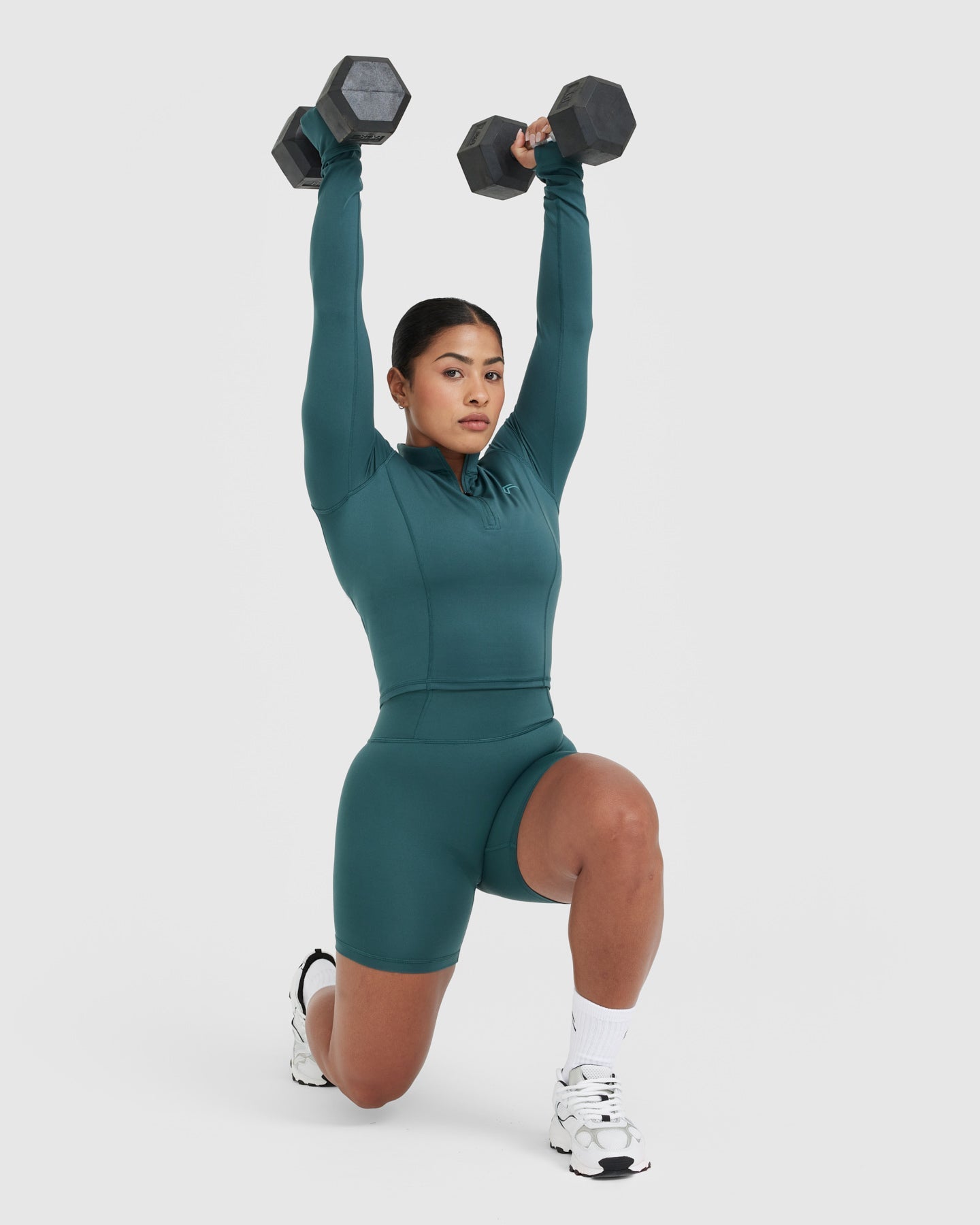 Timeless Half Zip Mid Long Sleeve Top for Women | Soft Breathable Pullover Sweatshirt in Marine Teal | Perfect for Casual Outfits, Workouts & Outdoor Activities