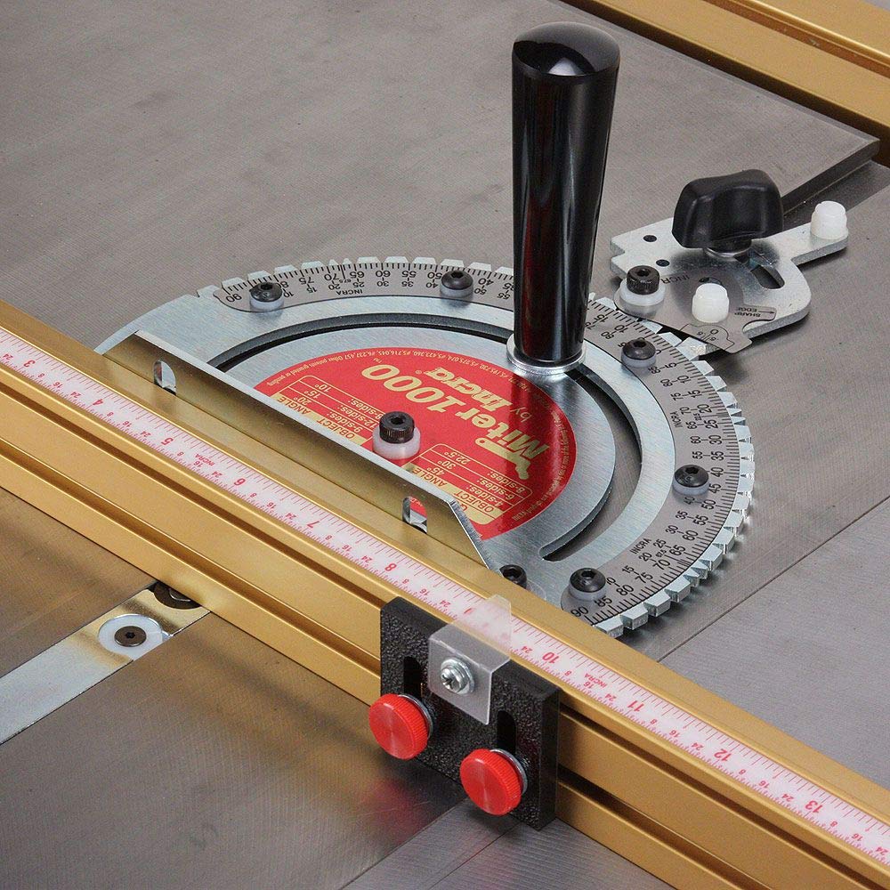 Incra MITER1000/18T Precision Miter Gauge for Table Saws - 18-Inch T-Track with Micro-Adjustment - Perfect for Woodworking, Cabinet Making, and DIY Projects
