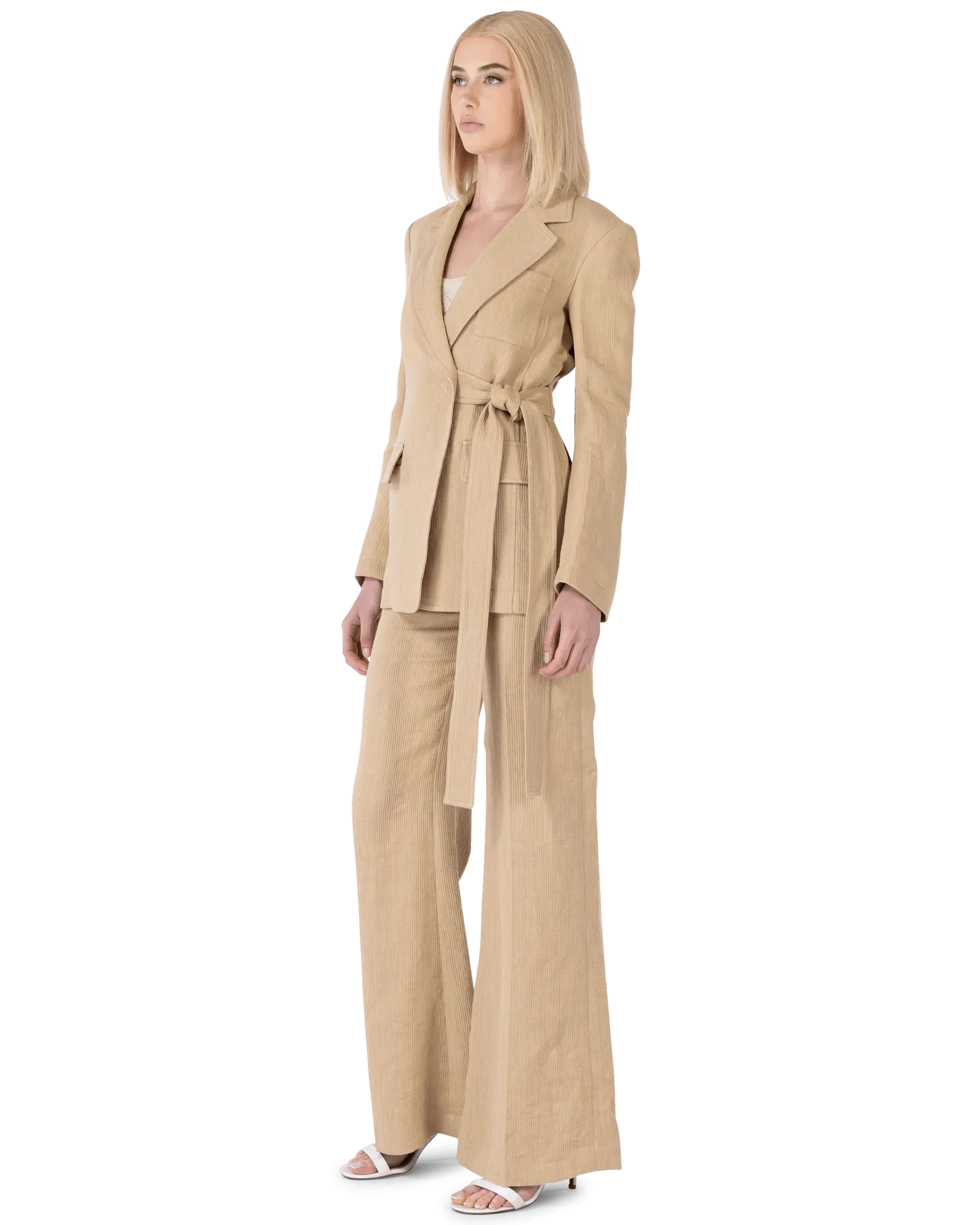 Stylish Corduroy Wide Leg Pants for Women - High Waisted Comfortable Lounge Pants - Perfect for Casual Outfits, Office Wear & Fall Fashion