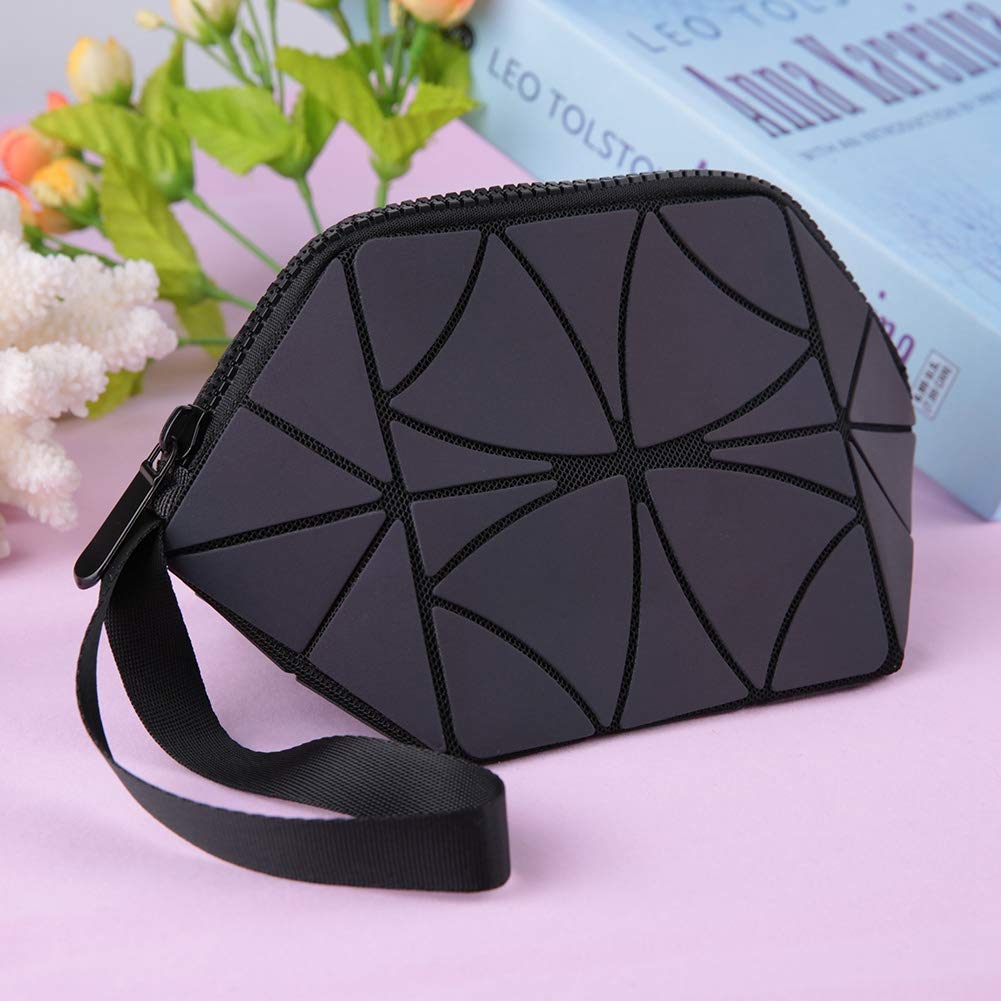 Foldable Large Capacity Waterproof PU Glossy Makeup Bag - Travel Cosmetic Organizer for Women | Perfect for Leisure Travel, Gym, and Everyday Essentials Storage