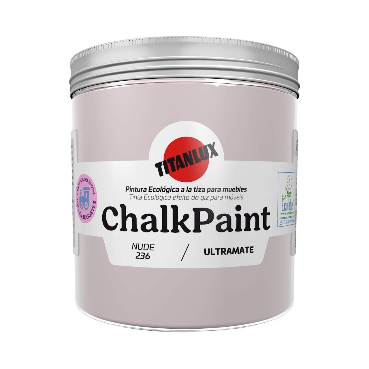 Titan Chalk Paint - 750ml (Nude) - Premium Matte Finish for Furniture & Home Decor - Perfect for DIY Projects, Upcycling, and Vintage Style Makeovers