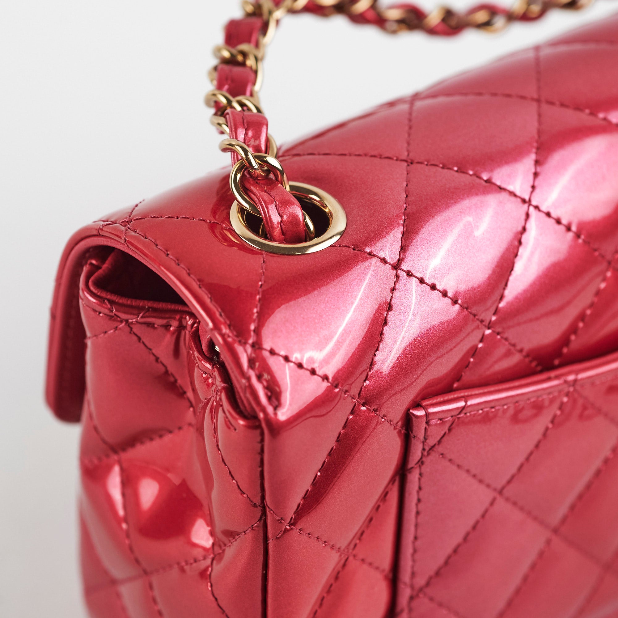 Chanel Patent Leather Mini Rectangular Flap Bag in Pink - Luxury Crossbody Purse for Women, Perfect for Parties & Date Nights