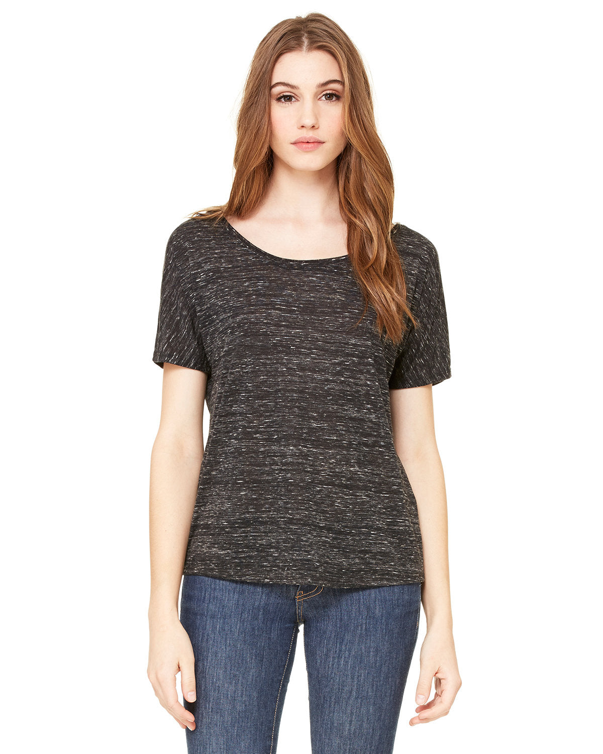 Bella + Canvas 8816 Women's Slouchy Scoop Neck T-Shirt - Soft Cotton Relaxed Fit Tee for Casual Wear, Lounge & Everyday Outfits
