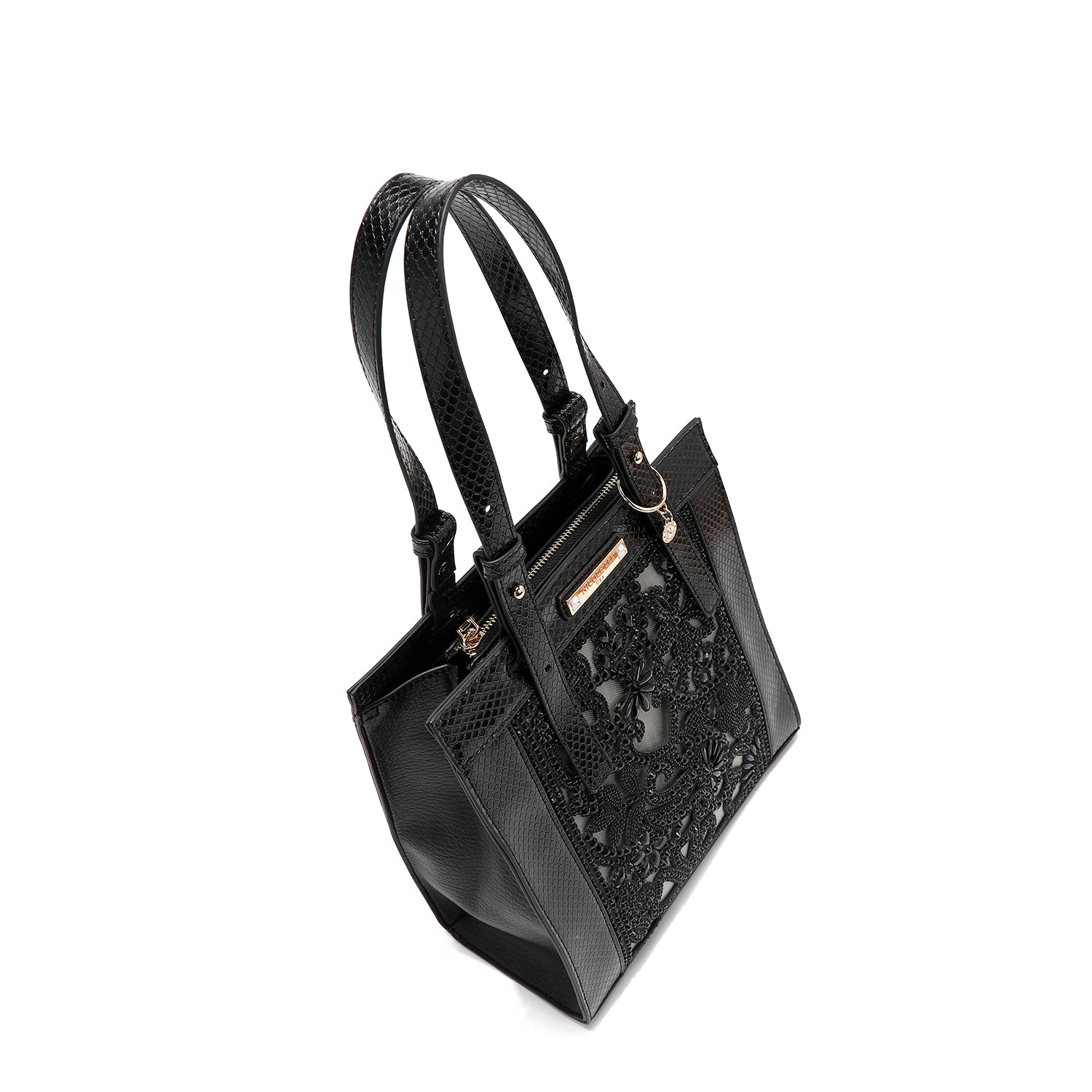 Elegant Lace Small Tote Bag for Women - Stylish Handbag for Shopping, Beach & Everyday Use