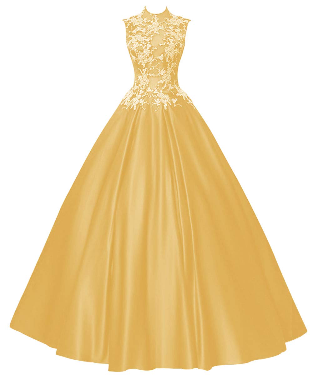 Elegant Long Prom Dress for Quinceañera | Princess Evening Gown with Halter Neckline & Sleeveless Satin Design - Perfect for Homecoming, Formal Dances & Special Occasions