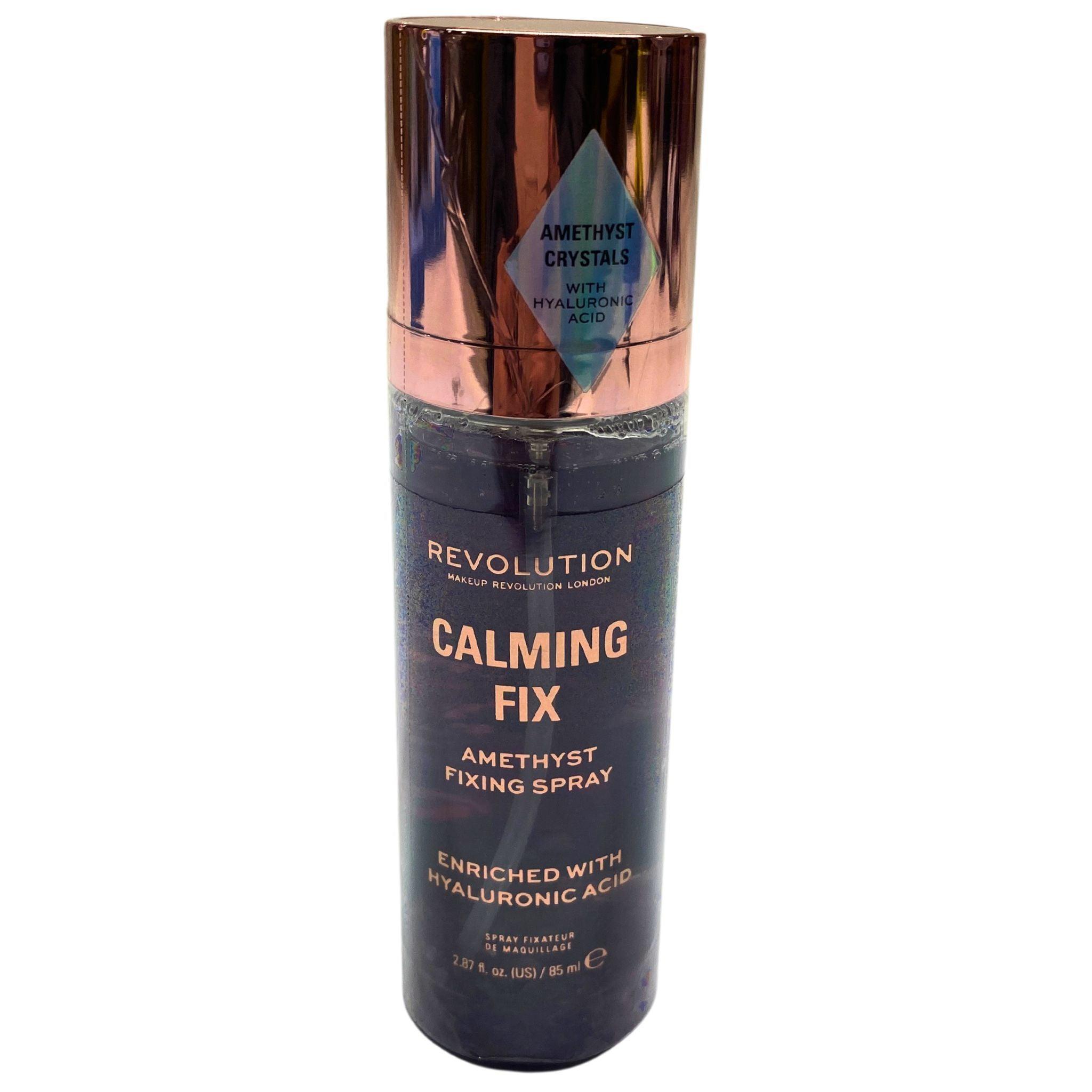 Revolution Amethyst Aura Setting Spray - Calming Face Mist for Makeup Longevity, 2.87 fl oz (36 Pcs Lot) - Perfect for Professional Makeup Artists & Bridal Touch-Ups