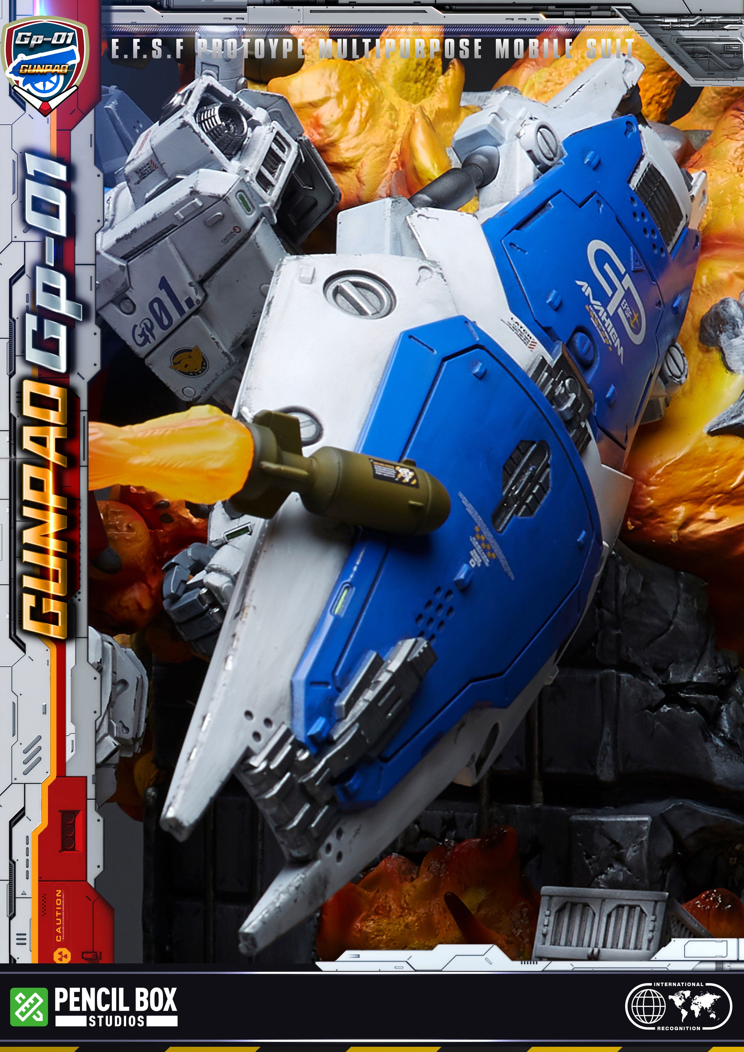 Gundam Mobile Suit 01 Model Kit - Premium Pencil Box Studio Collectible | Perfect for Anime Fans & Model Builders
