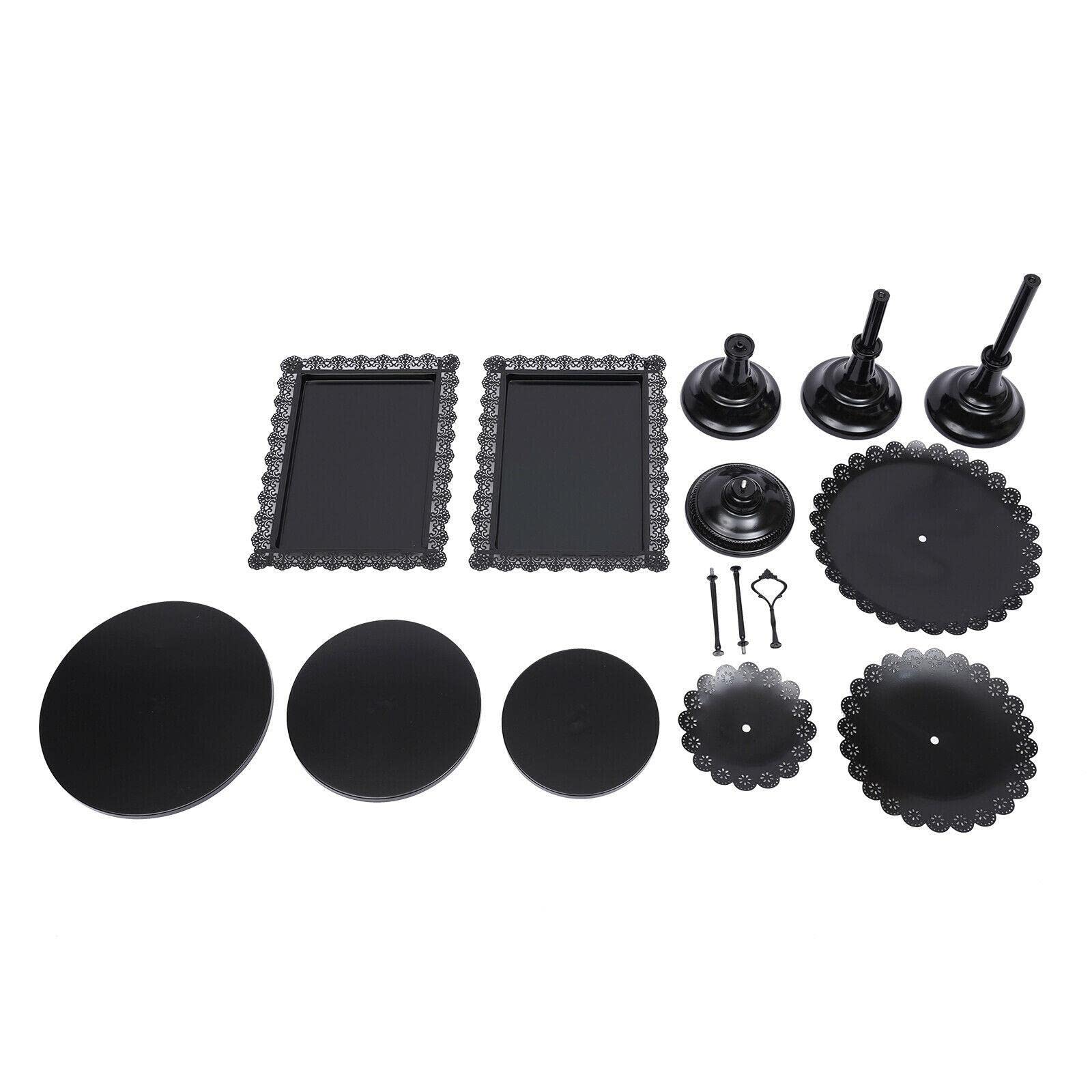6-Piece Metal Cake Holder Set - Cupcake Tower Stands, Dessert Display Stands for Baking & Decorating - Perfect for Weddings, Birthdays, and Kitchen Use