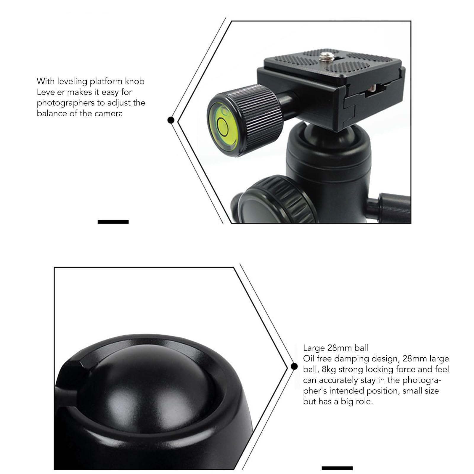 Compact Carbon Fiber Tabletop Tripod with 360° Ball Head & Spring Buckles - Portable Foldable Mini Tripod for DSLR Cameras, Smartphones, Vlogging - Perfect for Travel, Outdoor Photography & Desktop Use