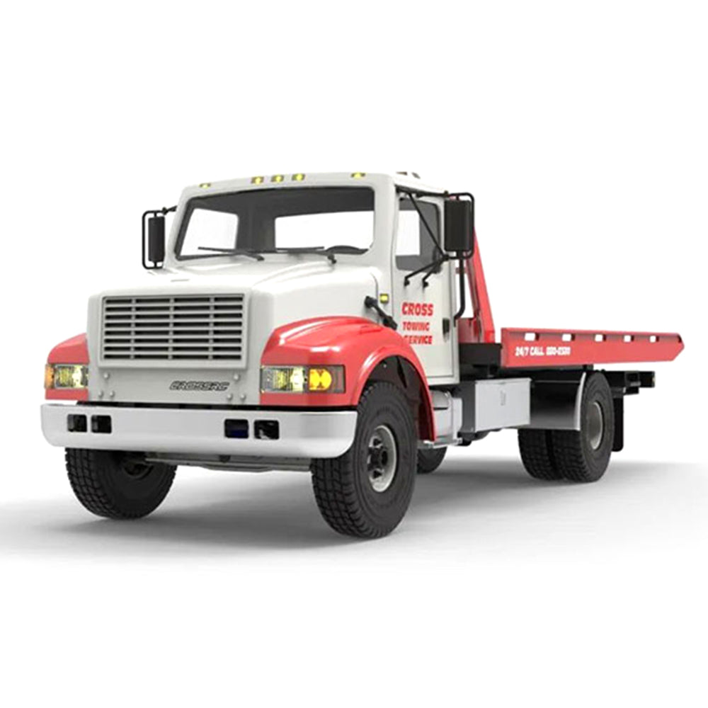 CrossRC WT4 1/10 Scale Remote Control Wrecker Truck Kit - Unassembled & Unpainted RC Road Rescue Vehicle Model with Motor | US Stock | Off-Road Adventure & Emergency Scene Simulation