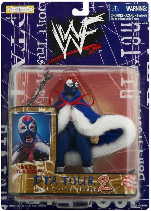 1999 WWF Jakks Pacific DTA Tour Series 2 Blue Blazer Wrestling Action Figure - Exclusive Collectible for WWF Fans & Wrestling Memorabilia Enthusiasts - Perfect for Display, Gifts, and Nostalgic Collections