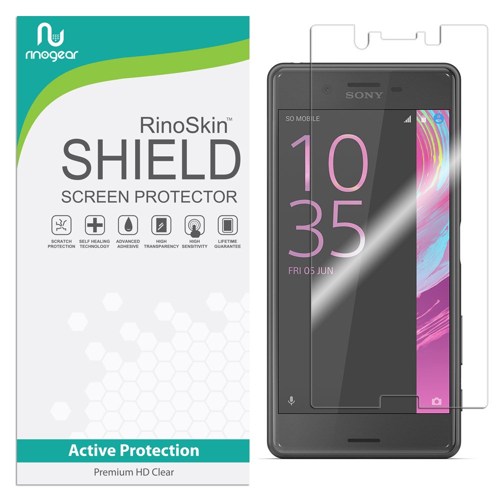 RinoGear Sony Xperia X Performance Screen Protector - Case Friendly, Flexible TPU Film with Full Coverage - Perfect for Everyday Protection at Work, Home & Travel