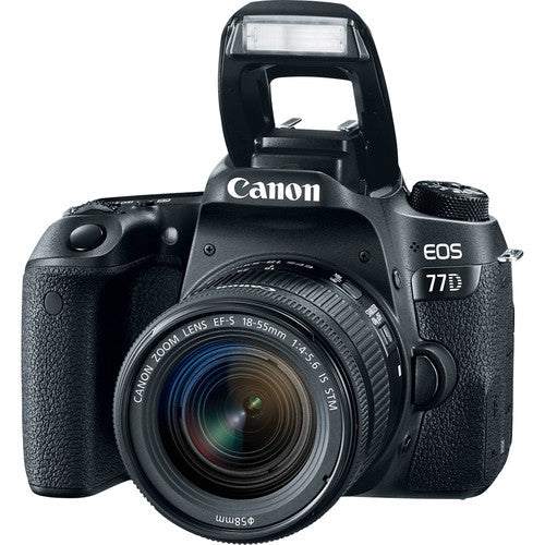 Canon EOS 77D DSLR Camera with 18-55mm Lens - Professional Digital SLR for Photography & Videography - Perfect for Travel, Portrait & Landscape Shooting (USA Version)