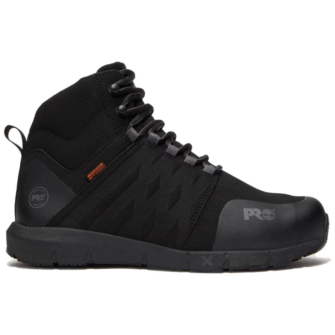 Radius Composite Toe Work Boots for Men - Black Mid Cut Safety Shoes for Construction, Warehouse & Outdoor Work