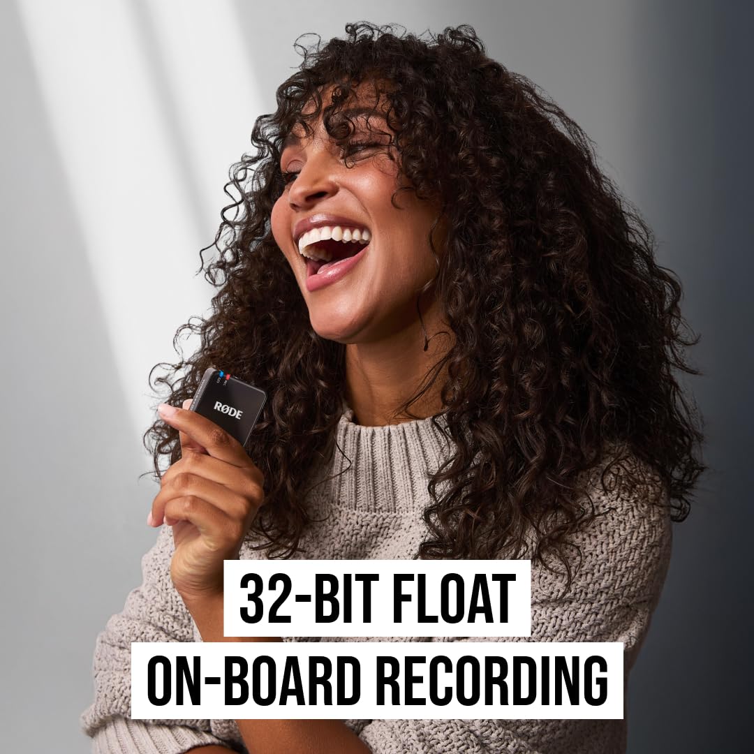 RØDE Wireless GO (Gen 3) Compact Wireless Microphone - 32-bit Float Recording, Auto Level Control, Crystal Clear Audio for iPhone, Android, DSLR & Computer - Perfect for Vlogging, Podcasting, Live Streaming & Content Creation