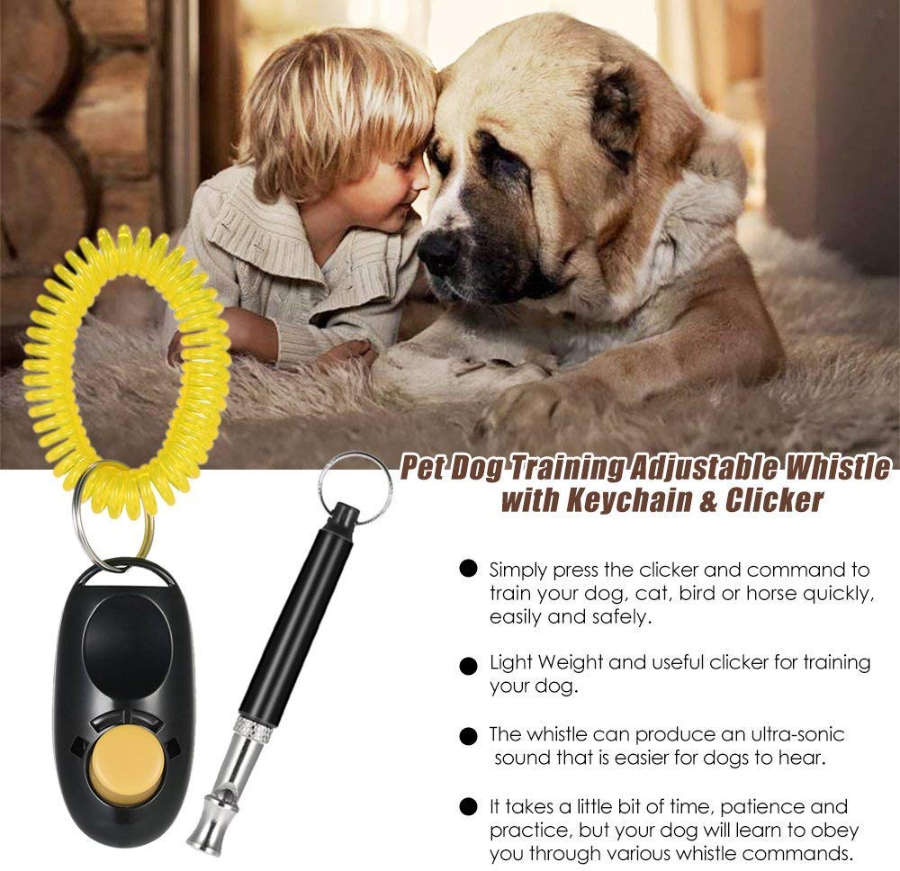 PSK PET MART Adjustable Ultrasonic Dog Whistle with Keychain - Silent Bark Control Training Tool for Dogs | Perfect for Obedience Training, Behavior Correction & Outdoor Activities