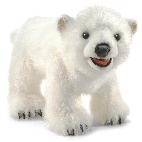 Folkmanis Polar Bear Puppet - Realistic Stuffed Animal Hand Puppet for Kids, Storytelling & Educational Play - Perfect for Classroom, Home & Theater Performances