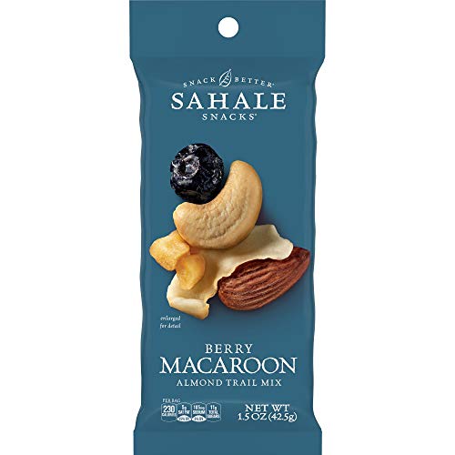 Sahale Snacks Berry Macaroon Almond Trail Mix - Gluten Free Healthy Snack, 1.5oz (9 Pack) - Perfect for Hiking, Camping & On-the-Go Energy Boost