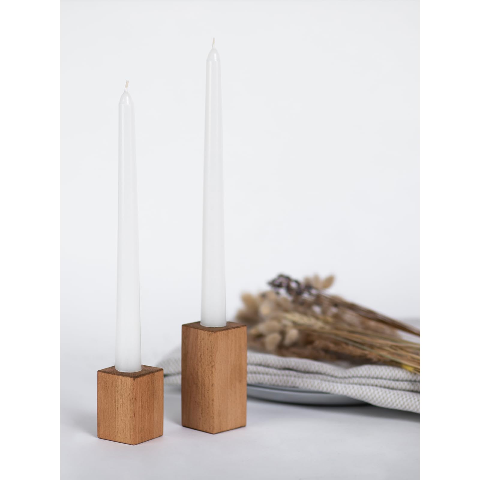 White Taper Candles 8