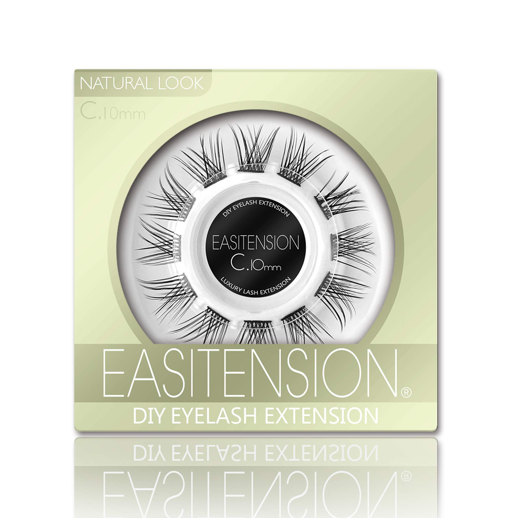 DIY Eyelash Extension Kit - 12 Clusters Natural Lashes with Glue Bonded Band, C Curl False Eyelashes (10MM-Natural) for Home Use & Professional Salon Application | Perfect for Weddings, Parties & Daily Wear