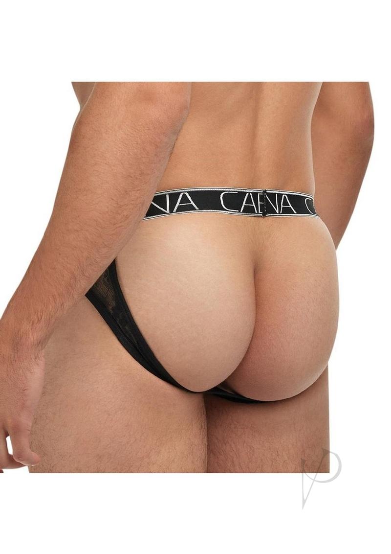 Banana Cabana Lace Open Back Brief - Sexy Women's Underwear Large/XLarge Black - Perfect for Date Night & Special Occasions