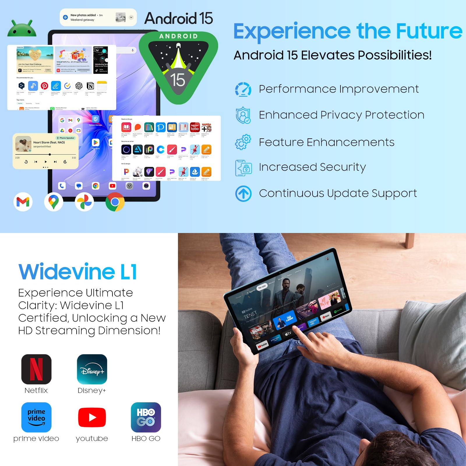 Blackview Tab 90 WiFi Android Tablet 11 Inch (2025 Model) - 12GB RAM 128GB Storage (Expandable to 2TB), Unisoc T606 Processor, 8200mAh Battery, IPS Display, 5G WiFi, 13MP+8MP Dual Camera, Face ID - Gray | Perfect for Streaming, Gaming & Remote Work