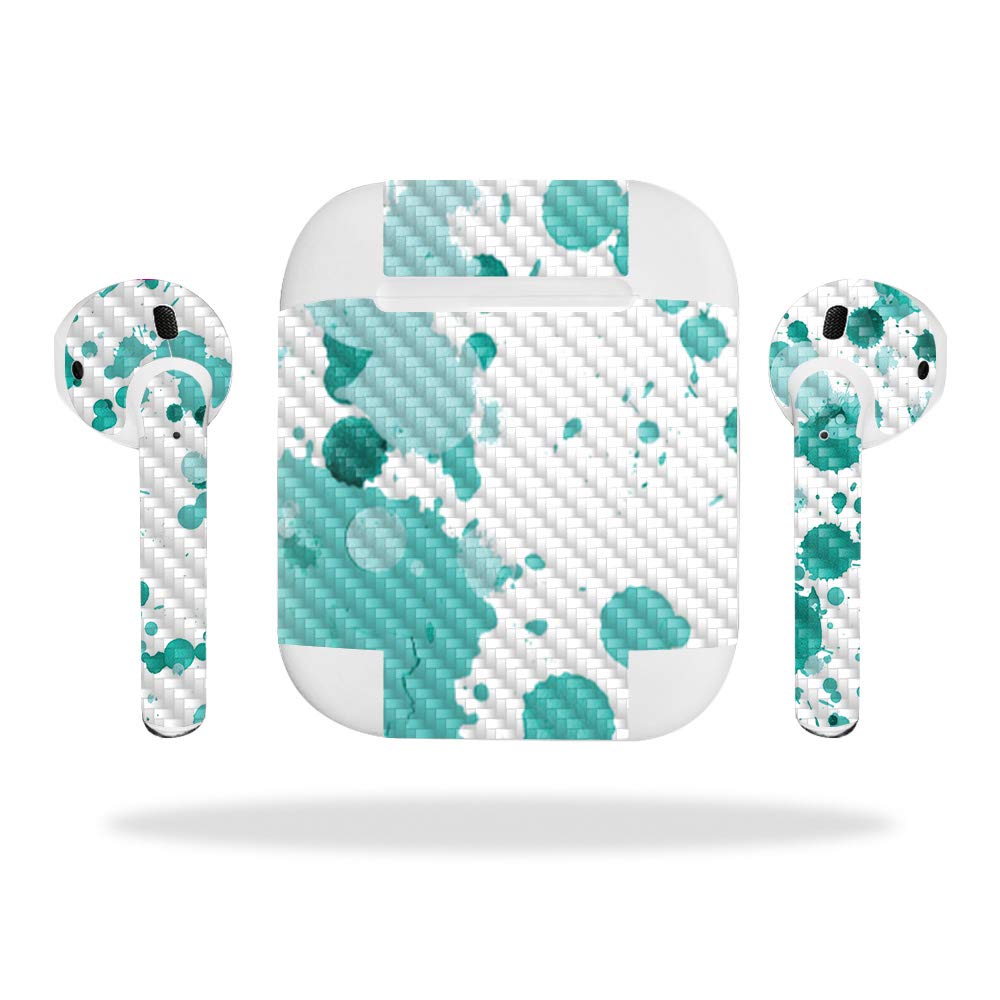 Premium Carbon Fiber Skin for Apple AirPods - Abstract Black Design | Protective & Durable Textured Cover | Easy to Apply & Remove | Made in USA | Perfect for Gym, Travel & Daily Use