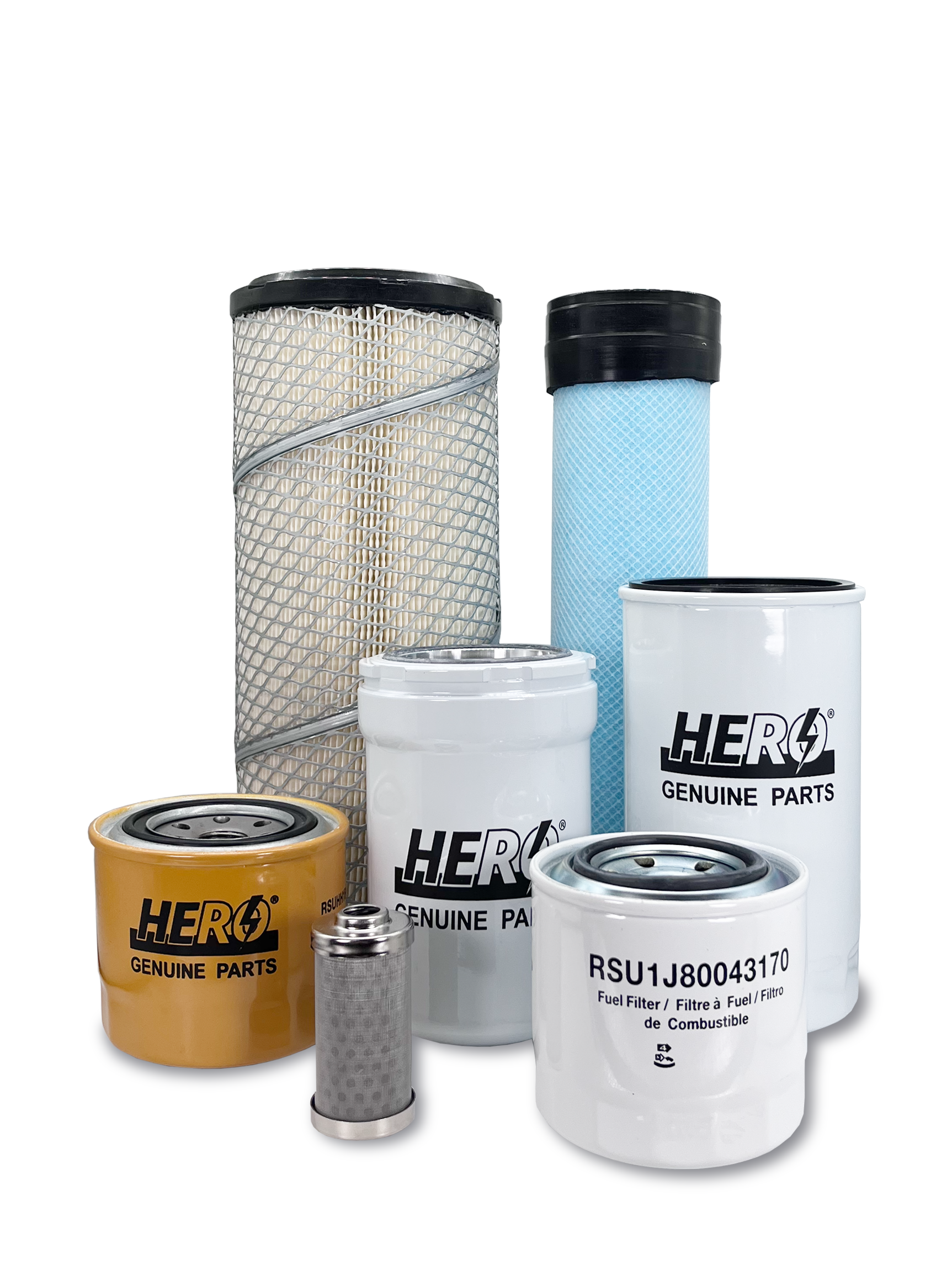 Kubota MX5800H Tractor Maintenance Filter Kit by HERO® – Air, Oil, and Fuel Filters Replacement for Tractor Engine Care – Ideal for Farming, Landscaping, and Agricultural Equipment Maintenance