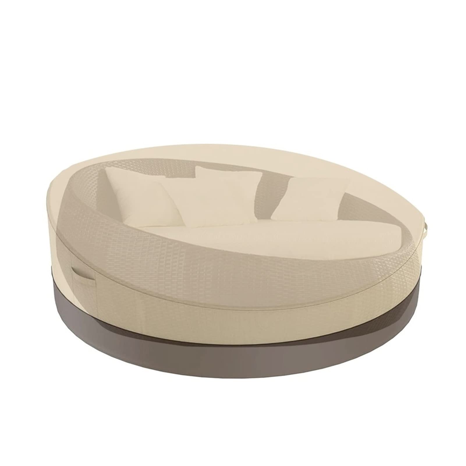 YYYHD Waterproof Outdoor Patio Furniture Covers - 2 Sizes for Round Daybeds & Sofas - Dustproof Sun Protection Oxford Cloth Covers for Garden, Backyard & Poolside Use