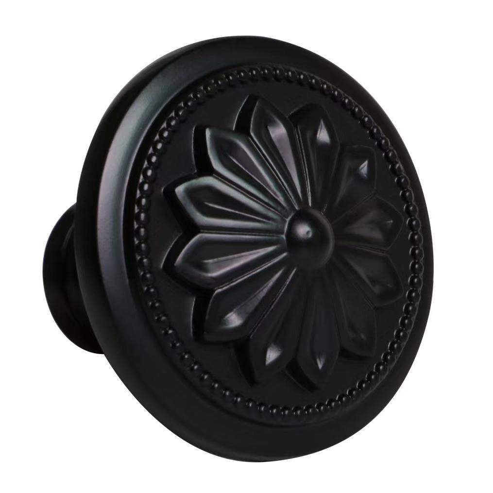 10 Pack Matte Black Cabinet Knobs - 1-2/5