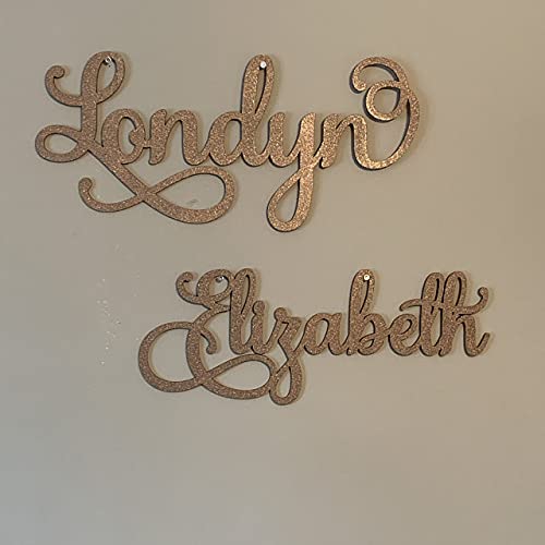 Custom Name Sign - Personalized First & Middle Name Wall Decor for Nursery & Kids Bedroom - Unique Baby Gift & Room Decoration for Birthdays, Baby Showers & Newborns