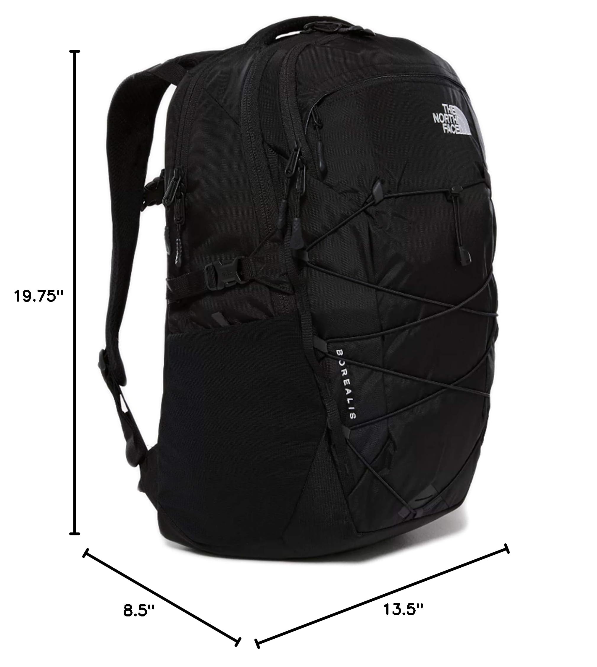 The North Face TNF Black Borealis Backpack - Durable Hiking & Travel Backpack for Men & Women - Perfect for Outdoor Adventures, Commuting & School