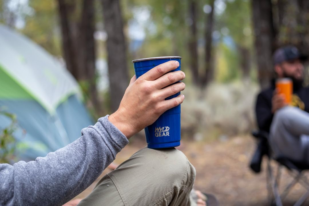 Wyld Cup 24oz Stainless Steel Vacuum Insulated Tumbler with Lid - Leakproof Travel Mug for Hot & Cold Drinks - Perfect for Coffee, Tea, Camping, Office & Outdoor Adventures (Pink)