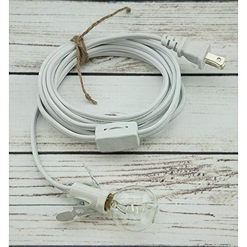 25 Ft Extra-Long White Mini Pendant Light with E12 Base & Switch - Star Lantern Swag Light Kit for Bedroom, Patio & Indoor Decor | PaperLanternStore