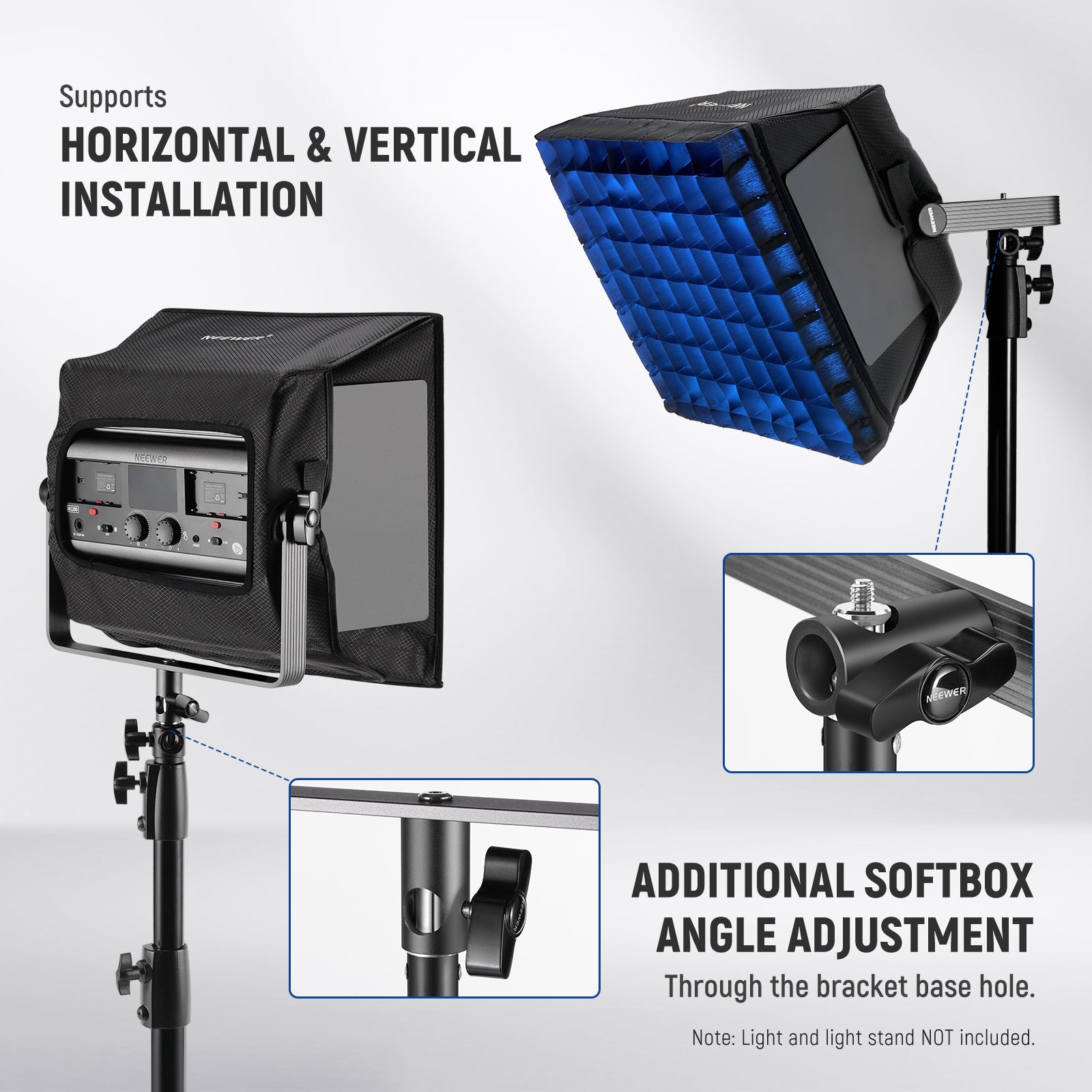 NEEWER NS5S Upgraded Softbox Diffuser for RGB1200 LED Light - Professional Photography Lighting Accessory for Studio, YouTube & Video Production