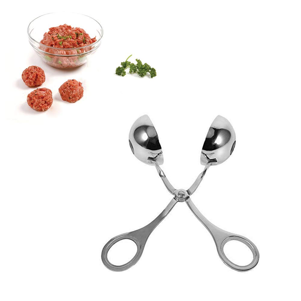 Premium Stainless Steel Meat Baller & Cookie Dough Scoop - Large Kitchen Tool for Perfect Ice Cream, Cookie Dough & Meatballs - Ideal for Baking, Cooking & Food Prep