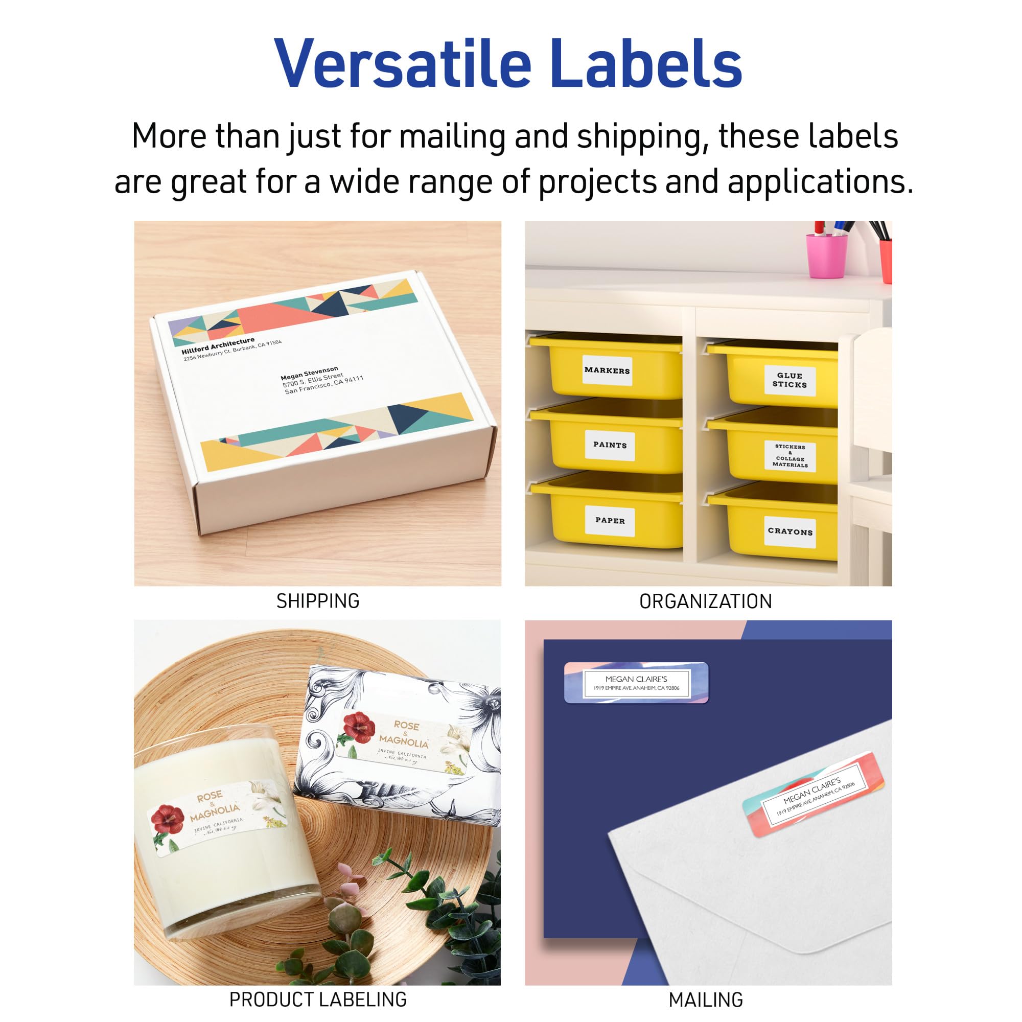 Avery Full-Sheet Printable Shipping Labels 8.5