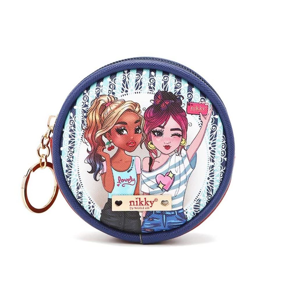 Nicole Lee Mini Coin Purse Keychain - Small Change Pouch with Hook for Women & Girls | Perfect for Keys, Coins, and Small Essentials | Fashion Accessory for Everyday Use