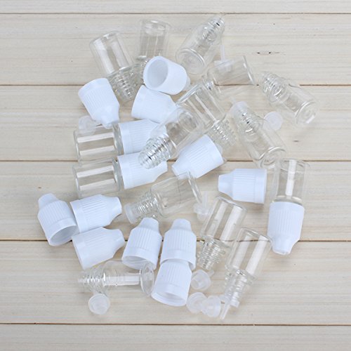 50 Pack 5ml Clear Plastic Squeezable Dropper Bottles for Essential Oils, DIY Lab Solvents & Liquid Dispensing - Perfect for Aromatherapy, Science Experiments & Travel Size Containers