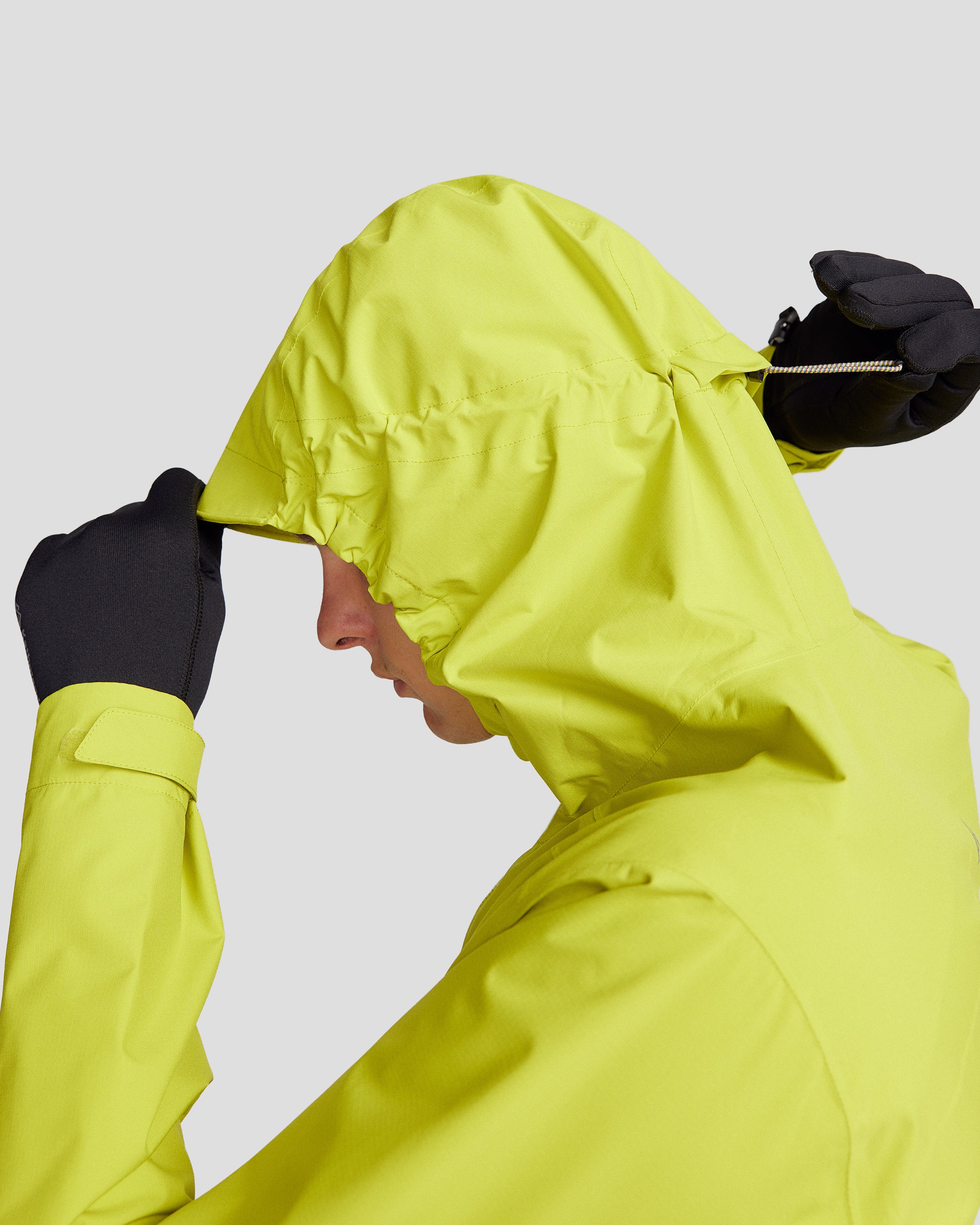Men's Trailhead Stretch 2.5L Waterproof Rain Jacket - Lightweight Hiking Shell in Bright Moss Green | Perfect for Outdoor Adventures & Rainy Day Commutes