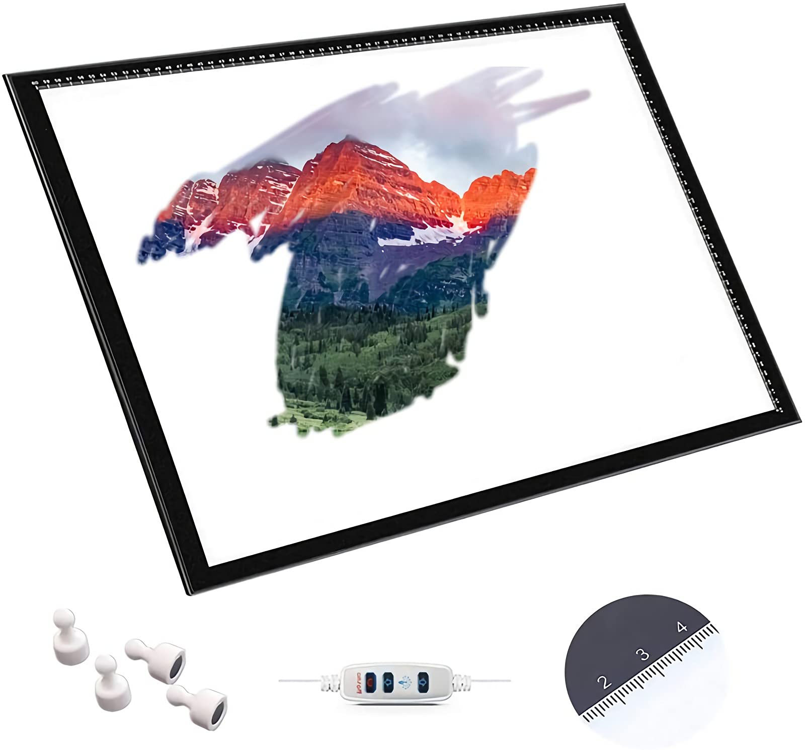 LED Light Box for Tracing & Diamond Painting - USB Powered Light Pad with Adjustable Brightness, Portable Light Table for Artists, Drawing, Sketching, Animation & Stenciling - Perfect for A1 Drawing Table & Crafting Projects