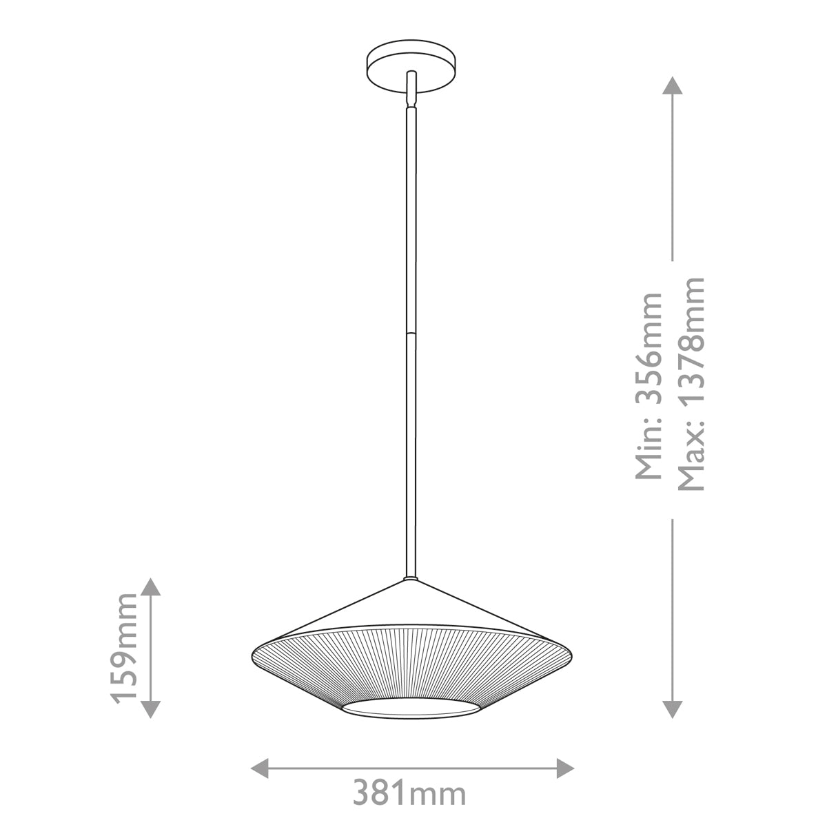Alora Mood Daphne 1 Liter Glass Pendant Light with E27 Socket - Perfect for Dining Room, Bedroom, or Living Room Lighting Decor